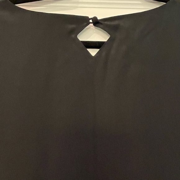 SMITH Black Elegant Long Sleeve Blouse Top With White Geometric Appliqué Size S - Picture 4 of 8